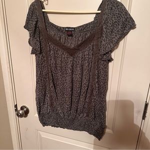 Miss Chievous grey animal print top size XL